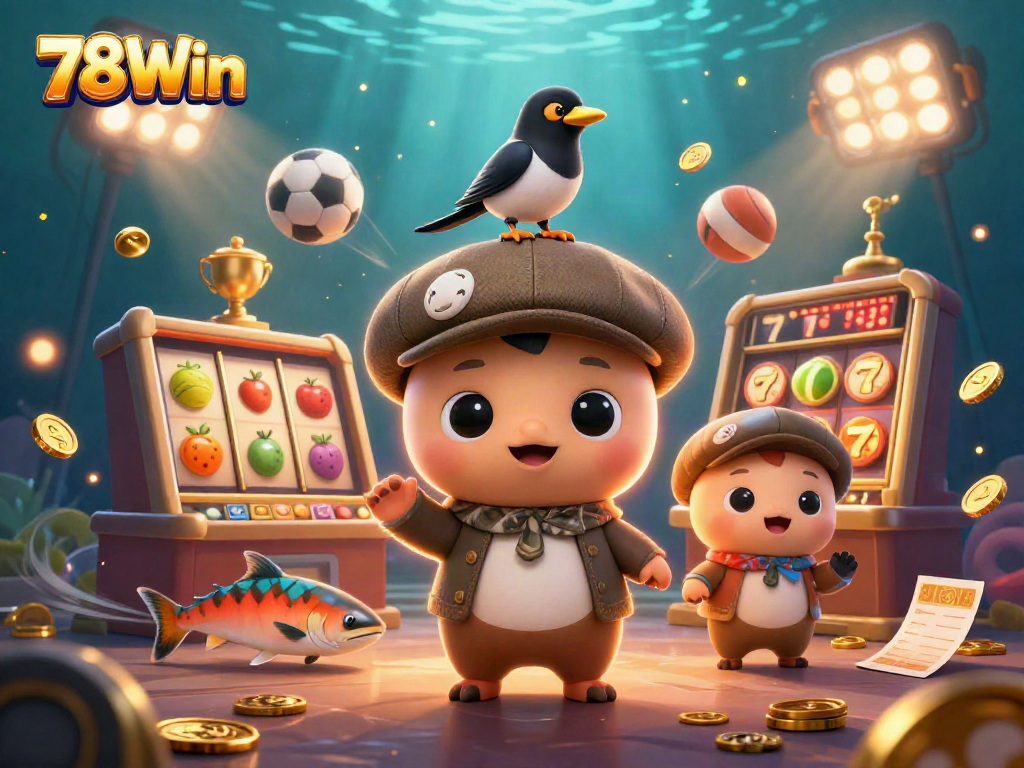 Engage in thrilling slots at 78Win with baby Nessie, sports elements, and jackpot excitement.