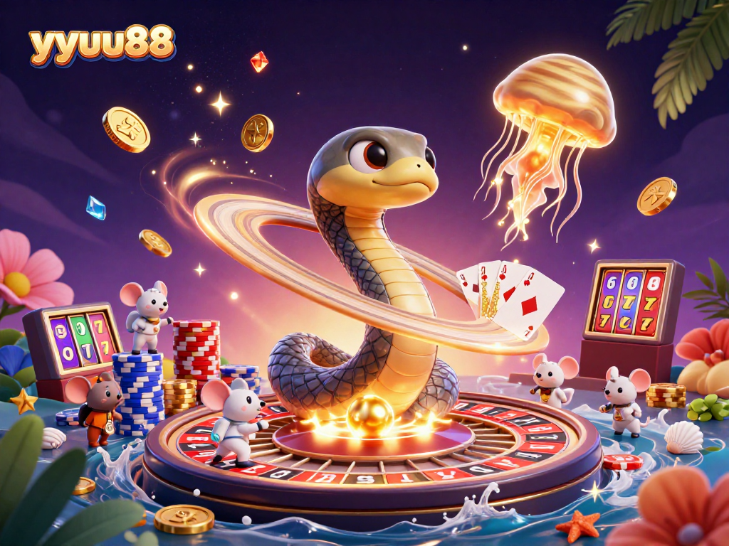 Experience the excitement of yyuu88 with quirky astronauts betting on a cosmic roulette wheel.