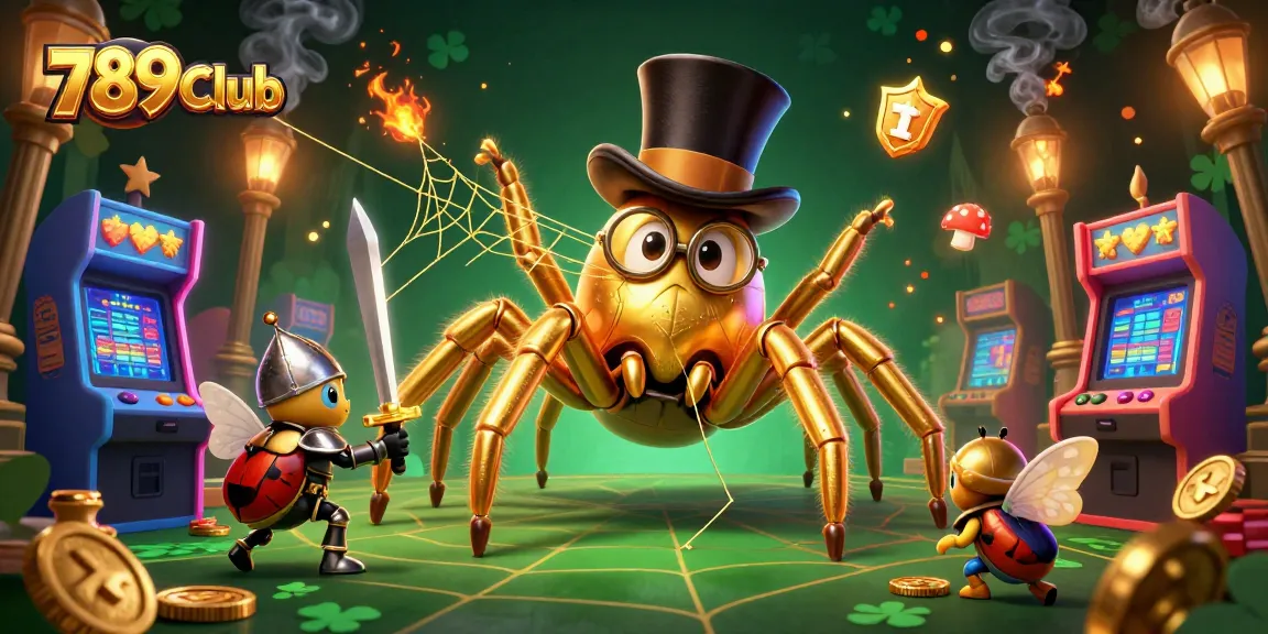 Experience the thrill of winning at 789Club as a golden tarantula weaves victory with arcade excitement.