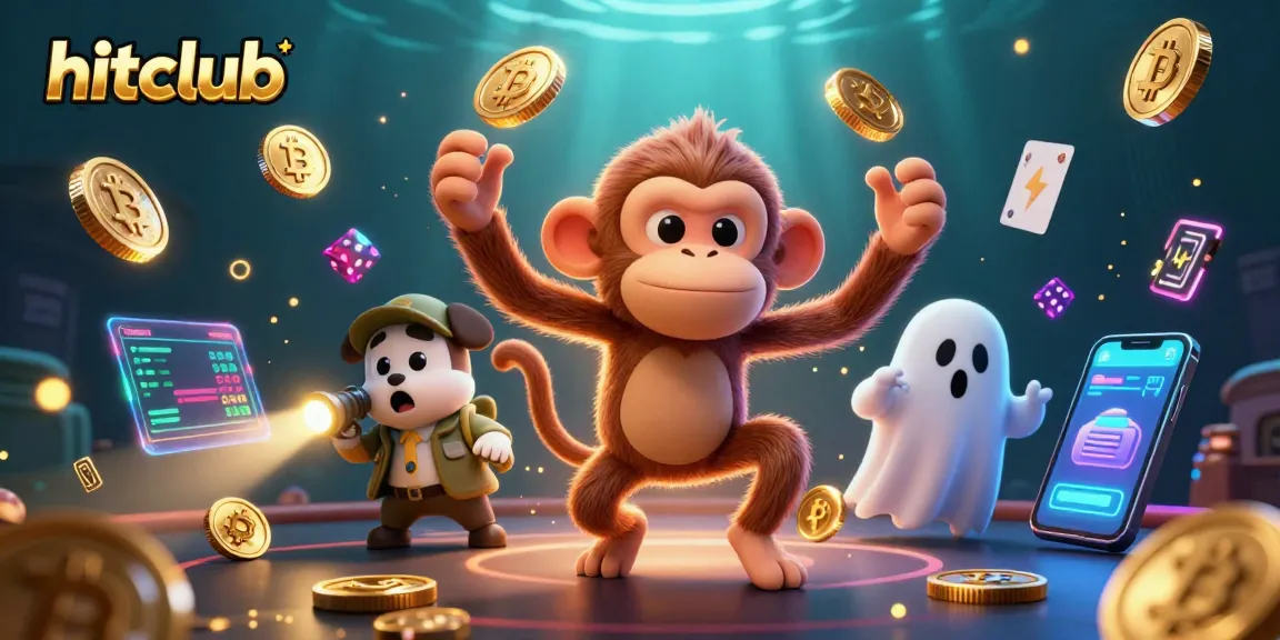 Hitclub showcases a mystical casino scene with a playful monkey juggling, captivating players with thrilling action
